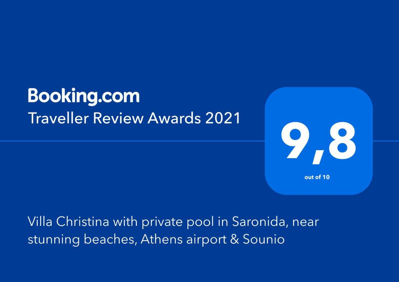 Villa Christina With Private Pool In Saronida, Near Stunning Beaches, Athens Airport & Sounio Exterior foto