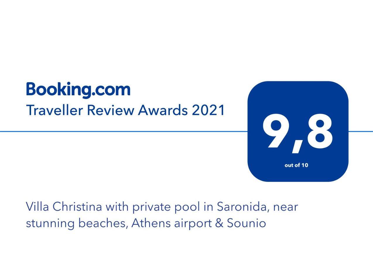 Villa Christina With Private Pool In Saronida, Near Stunning Beaches, Athens Airport & Sounio Exterior foto
